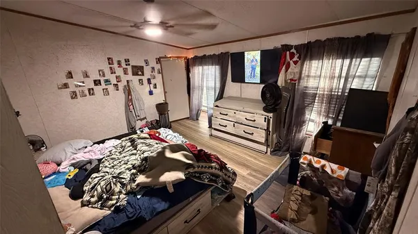 a bathroom with 2 sink and a mirror