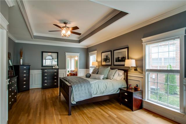 4844 Redcastle Ridge Nashville, TN 37211 - Photo 8 of 20 Master suite downstairs with wainscoting, crown molding and serene colors.
