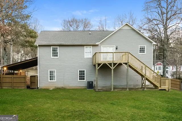 a house view with a garden space