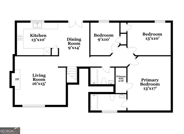 a picture of a bench in front of a house