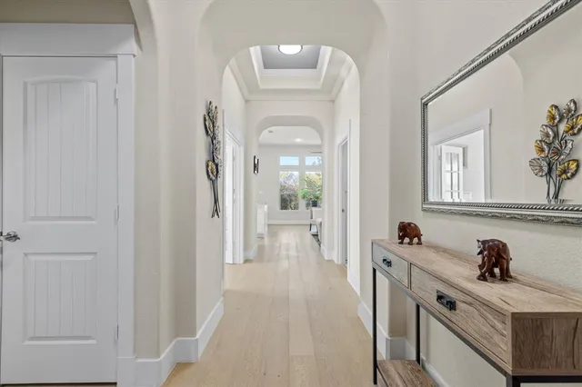 a bathroom with a sink vanity and a mirror