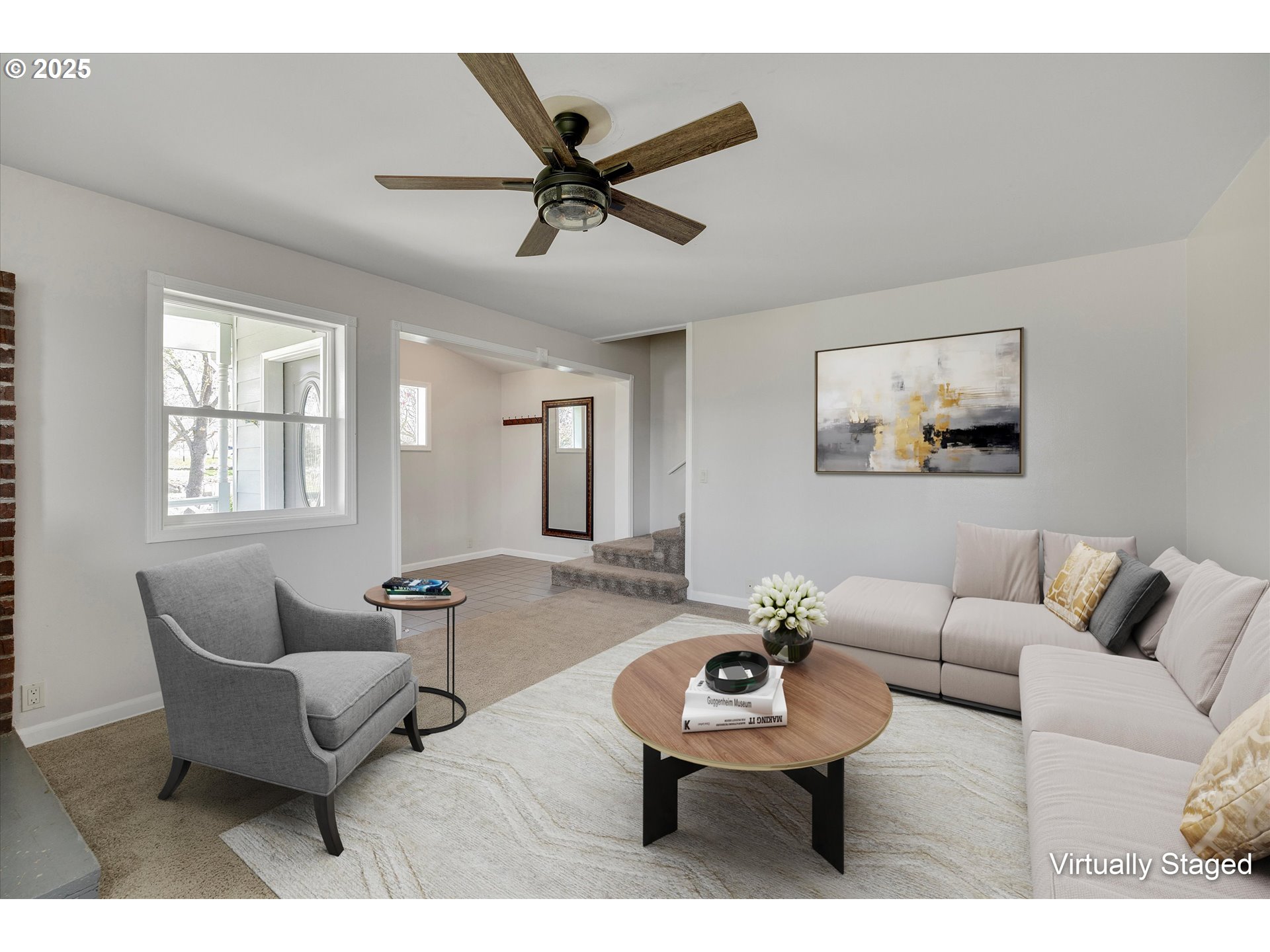 1805 Carroll Road Mosier, OR 97040 - Photo 13 of 45 a living room with furniture and a window