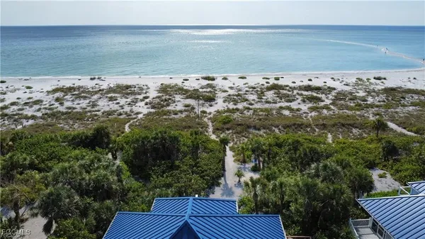 an aerial view of a beach