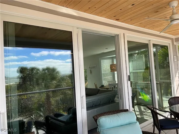 a view of a balcony