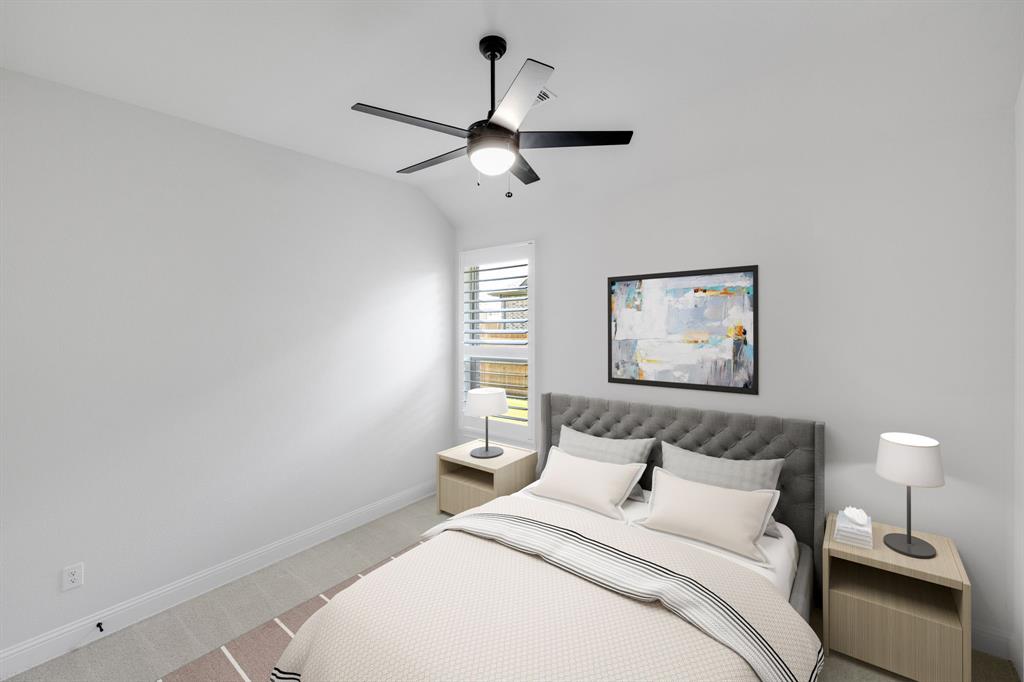 707 Soprano Drive Forney, TX 75126 - Photo 25 of 37 a bedroom with a bed and a lamp