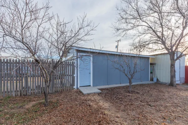 a backyard of a house