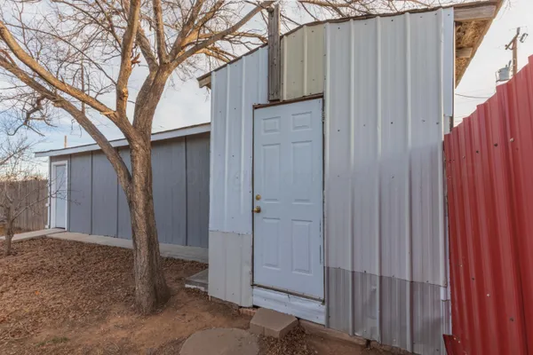 a view of a storage room