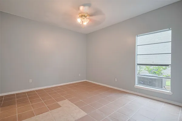 an empty room with a window