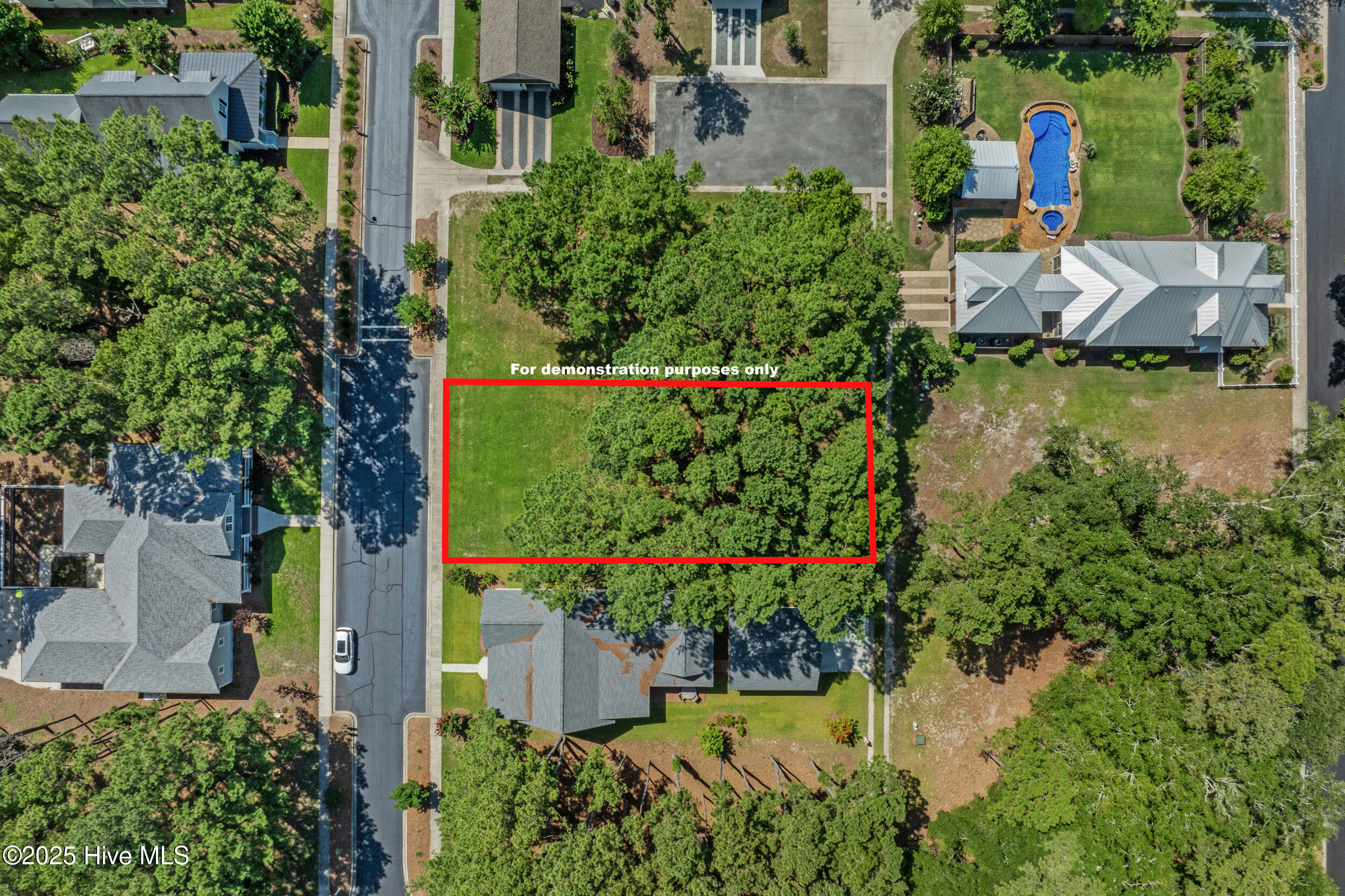 9266 West Lake Road Calabash, NC 28467 - Photo 5 of 15 Beautiful elevated treed lot in prestigious riverfront community. The outlined area in red is NOT for survey purposes.