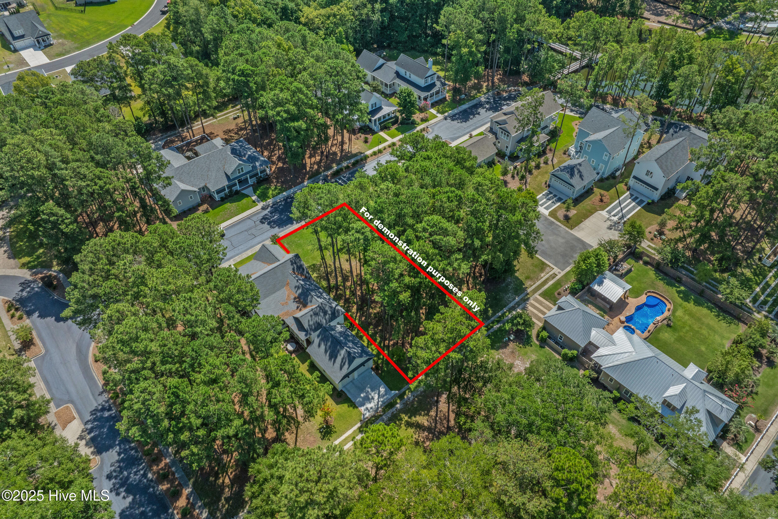 9266 West Lake Road Calabash, NC 28467 - Photo 6 of 15 This beautiful homesite is located on a quiet tree lined street in the award-winning neighborhood of Devaun Park. The outlined area in red is NOT for survey purposes.