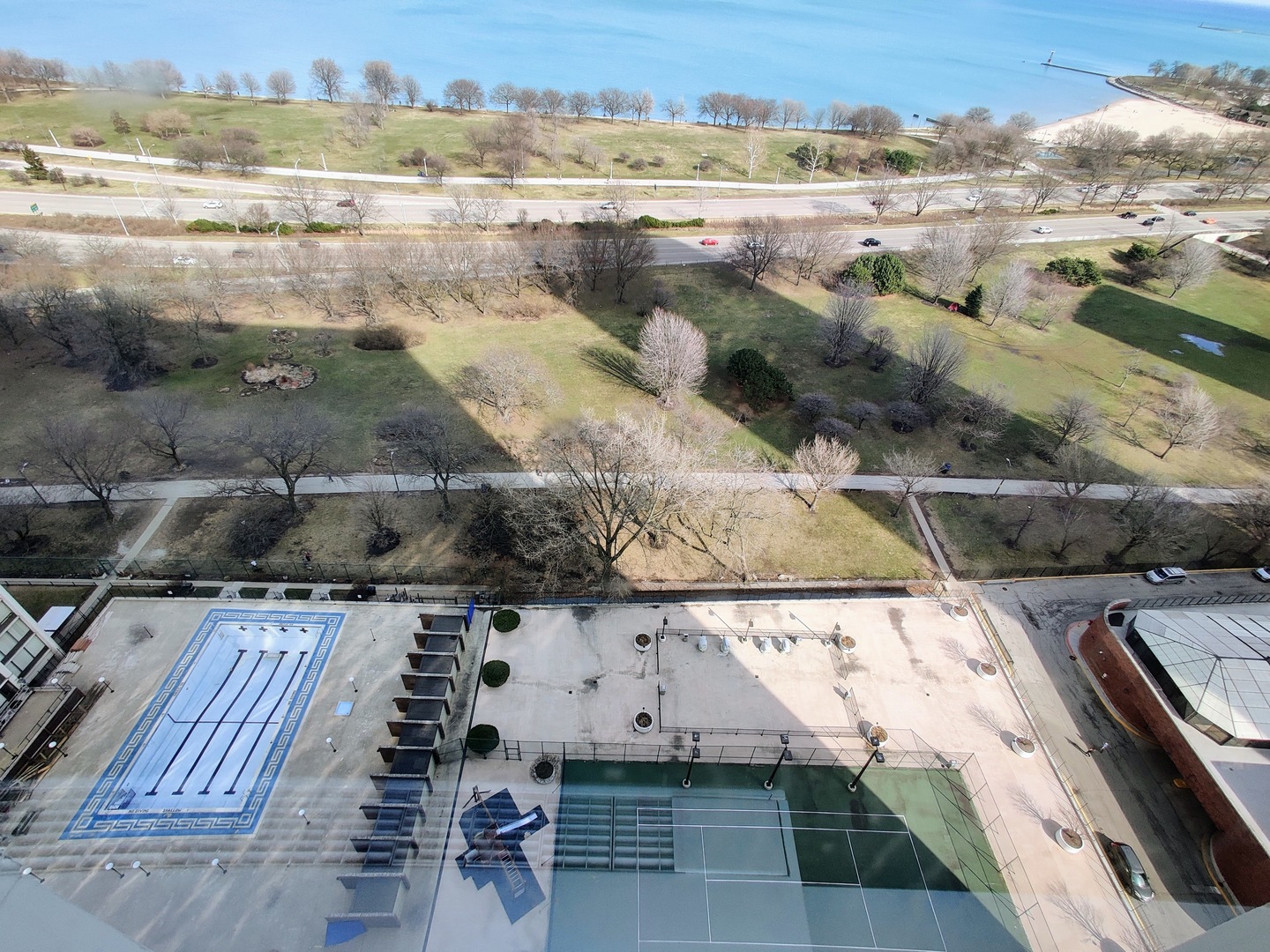 5445 North Sheridan Road, Unit 2504 Chicago, IL 60640 - Photo 27 of 37 an aerial view of residential houses with outdoor space