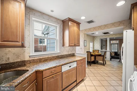a kitchen that has a sink and a stove in it