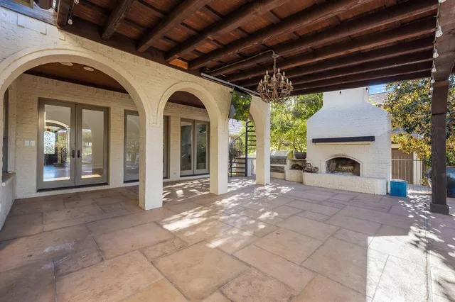 a view of a lake with a park