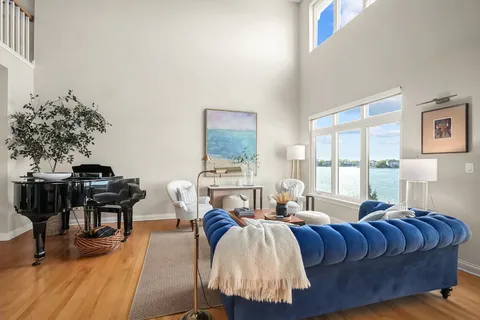 a bed room with a bed and a couch