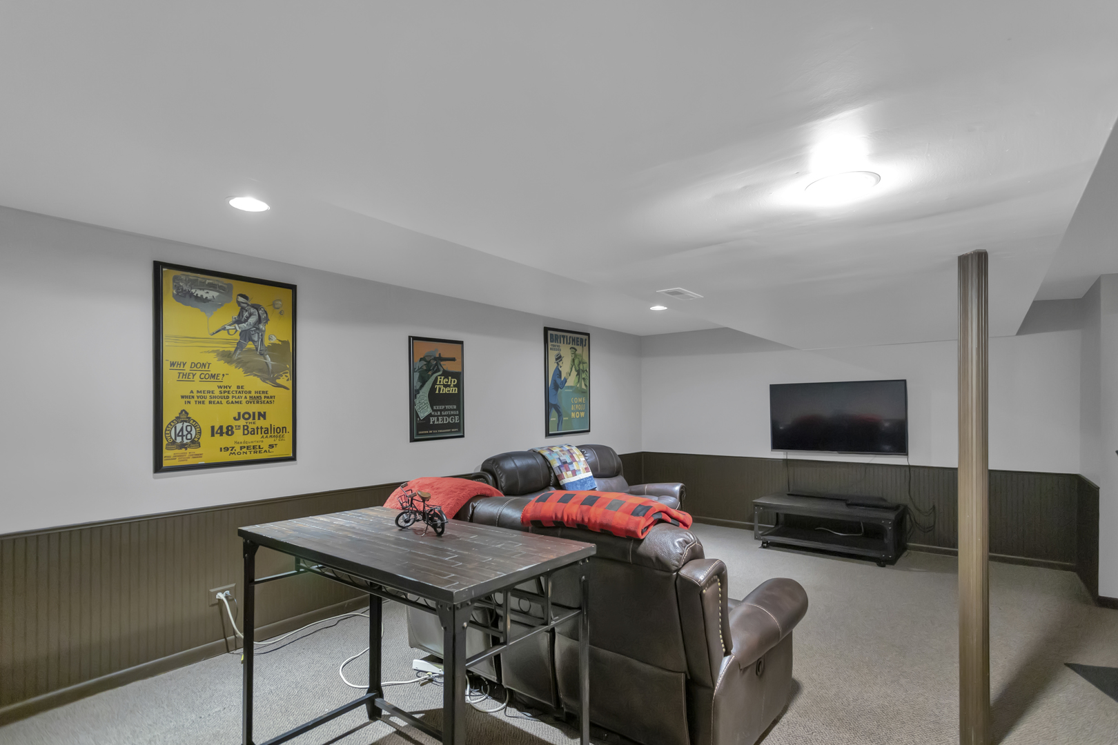 1908 Prairie Ridge Drive Plainfield, IL 60586 - Photo 27 of 34 a living room with furniture and a flat screen tv
