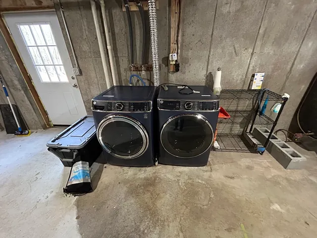 a view of storage and utility room