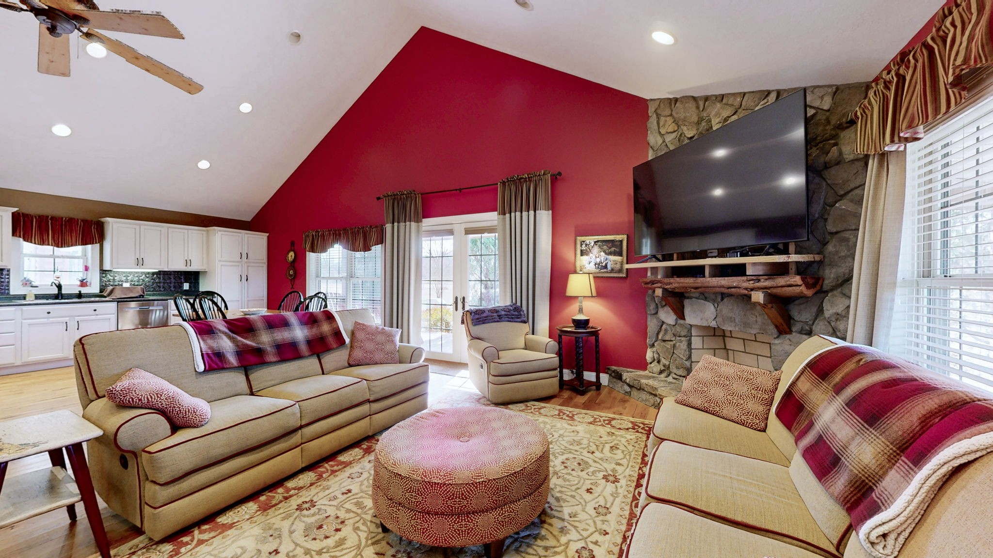 955 Martin Mill Road Puryear, TN 38251 - Photo 4 of 55 a living room with furniture and a flat screen tv