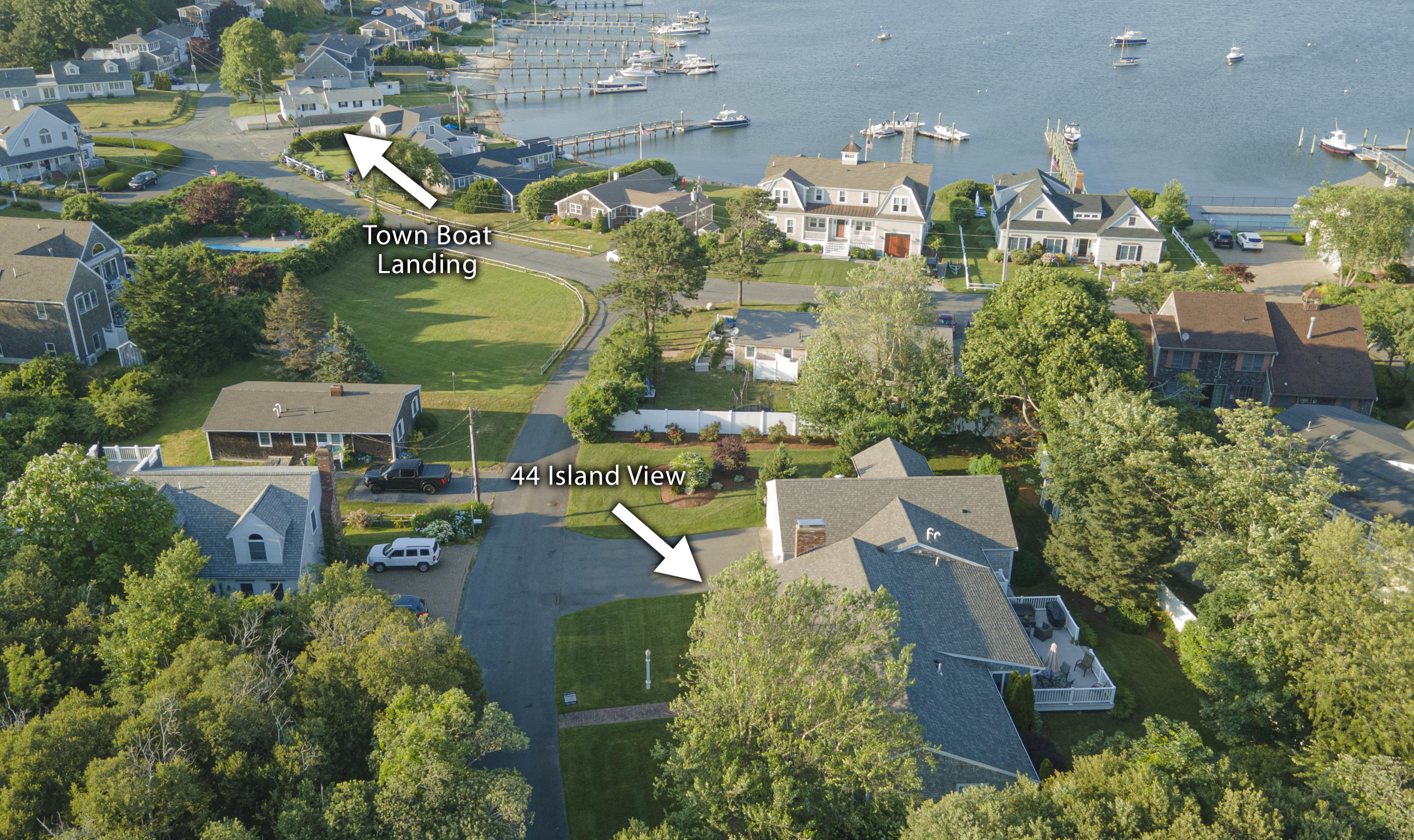 44 Island View Road Hyannis, MA 02601 - Photo 1 of 33 an aerial view of residential houses with outdoor space