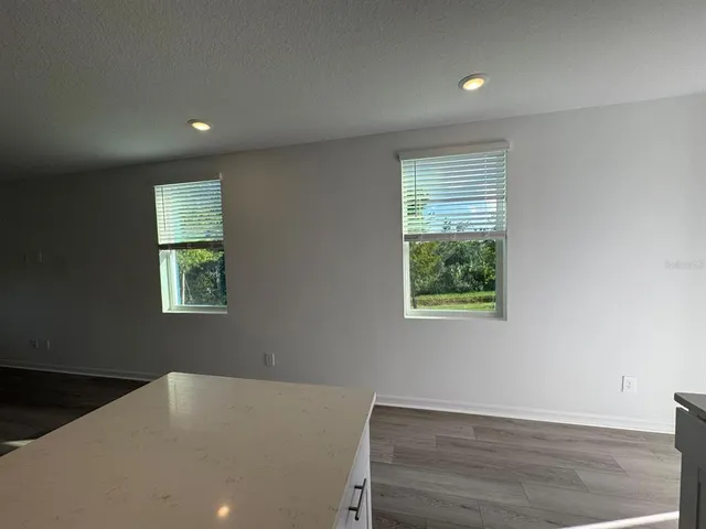a view of a livingroom with a window