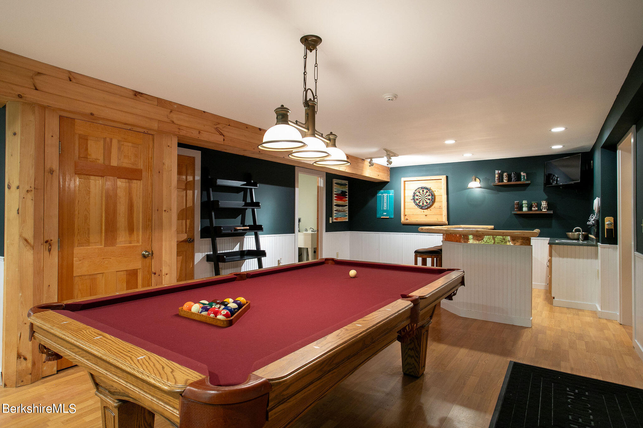 83 Main Road Monterey, MA 01230 - Photo 36 of 49 a room with furniture pool table table and flat screen tv