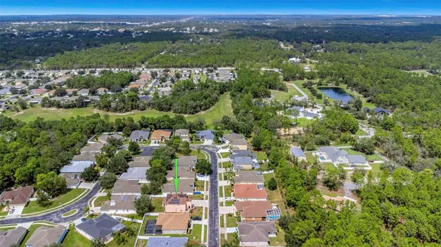 an aerial view of multiple house