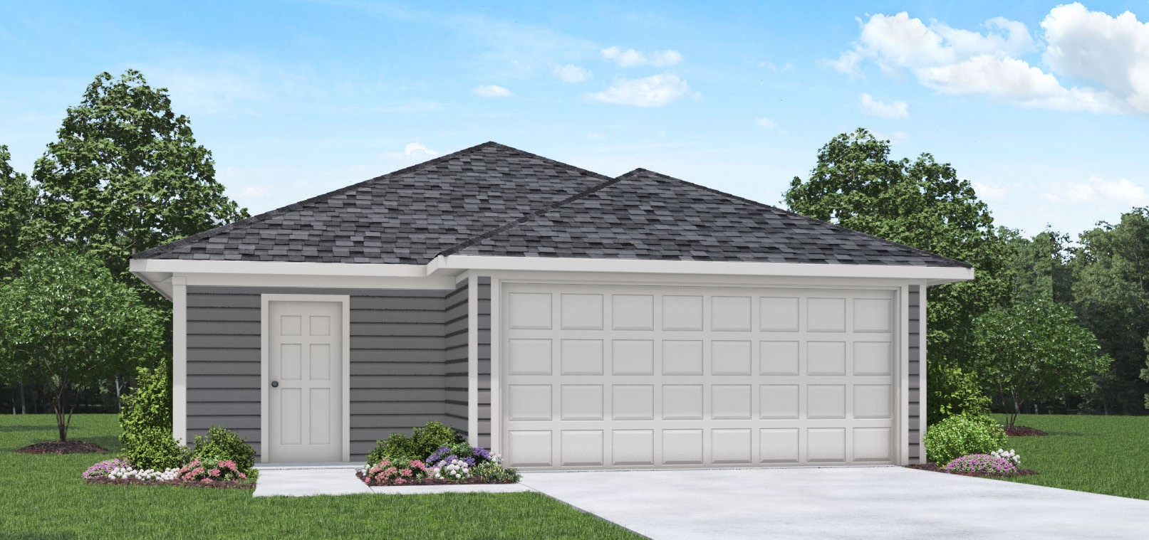 23712 Patchouli Terrace Drive Splendora, TX 77372 - Photo 2 of 32 a front view of a house with a garden