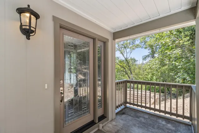 front view of a house with a street