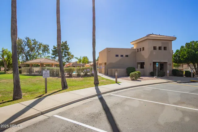 a view of a house with a street