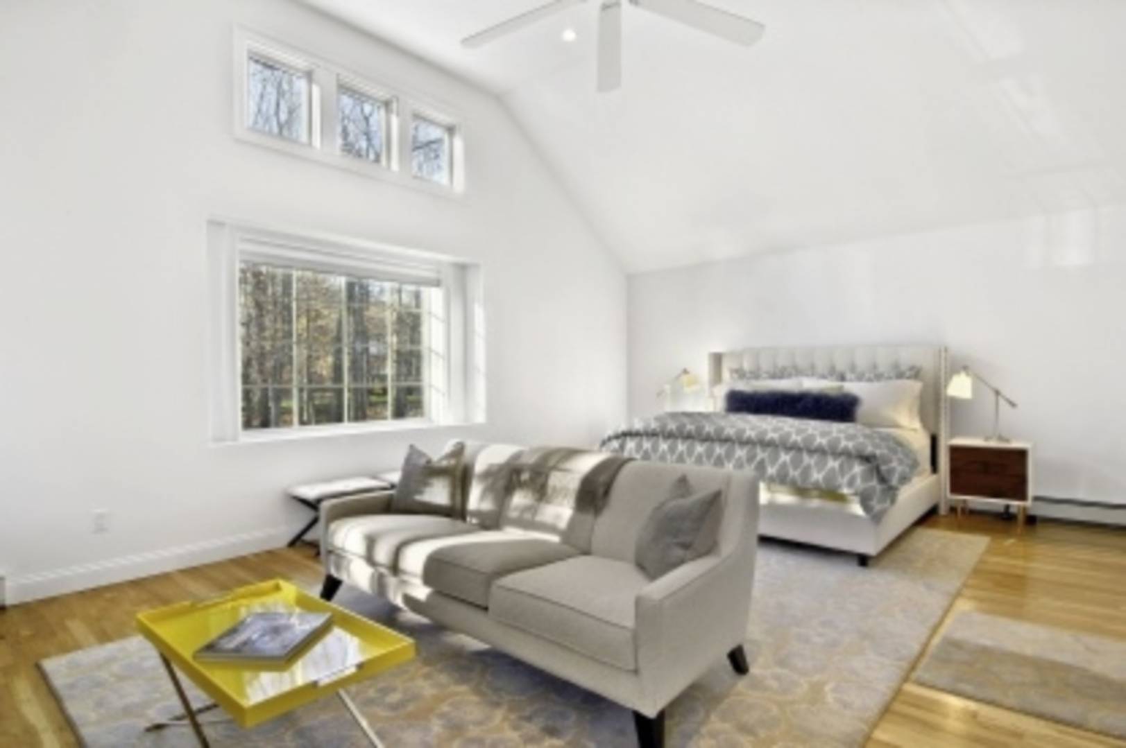 26 Cedar Trail East Hampton, NY 11937 - Photo 6 of 16 a bedroom with a bed couch and a window