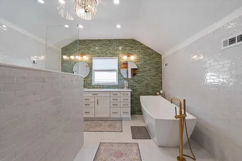 a view of a wooden deck with chairs