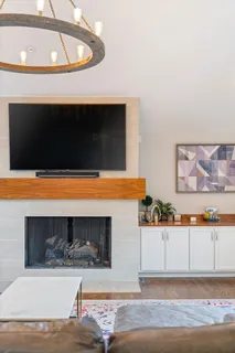 a view of pool with outdoor seating