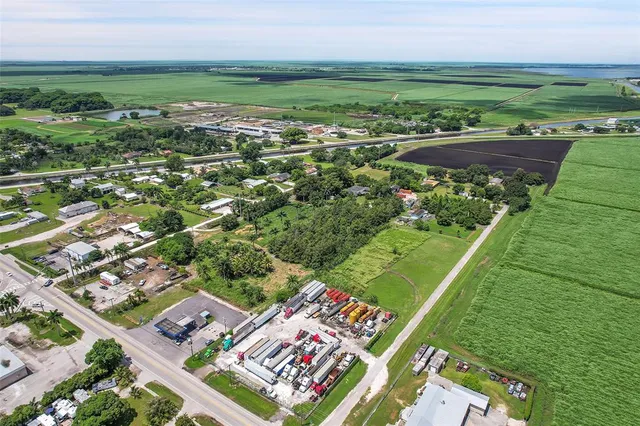 an aerial view of a golf course with a yard