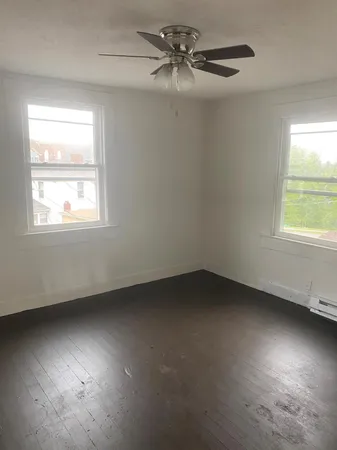 an empty room with a window
