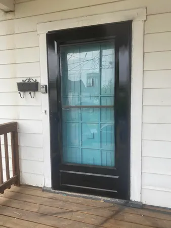 a view of entrance door