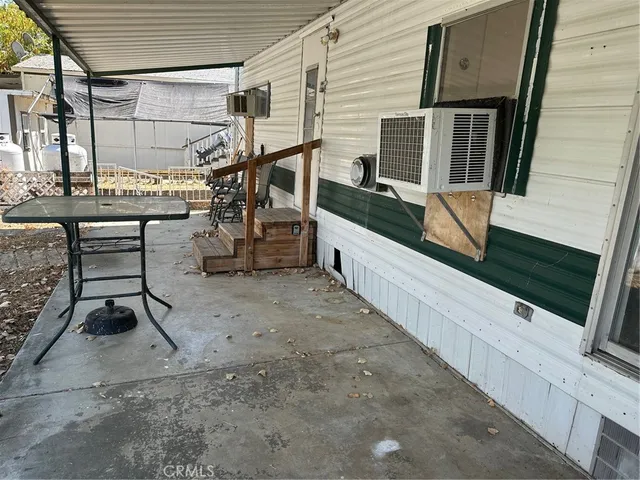 a view of outdoor seating space