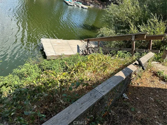 a view of a wooden bridge