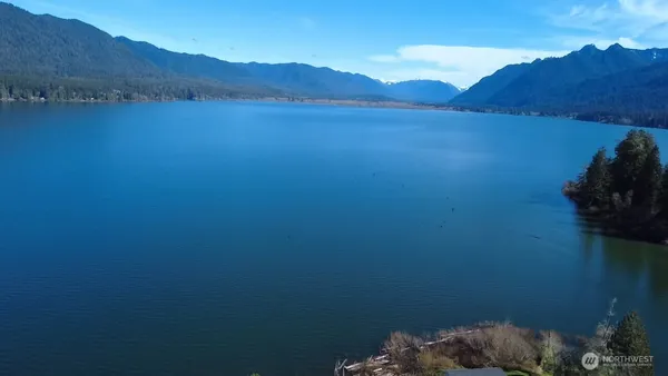 a view of a lake and a mountain view