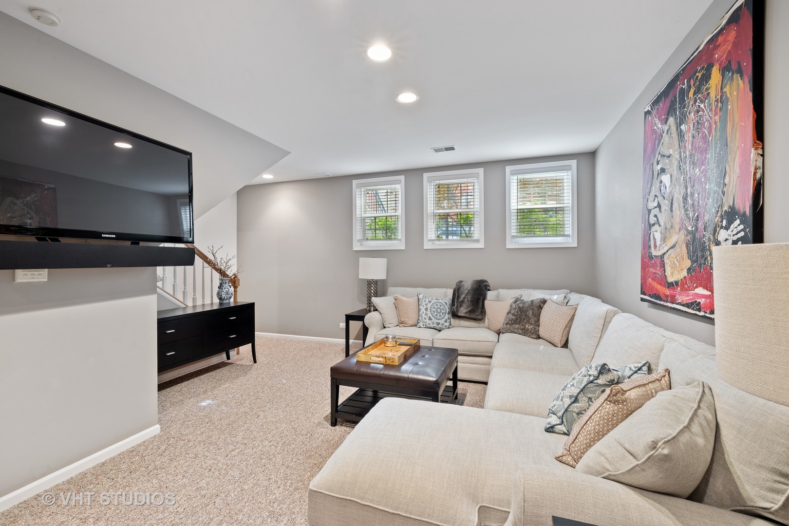 2050 North Racine Avenue, Unit 1 Chicago, IL 60614 - Photo 14 of 25 a living room with furniture and a flat screen tv