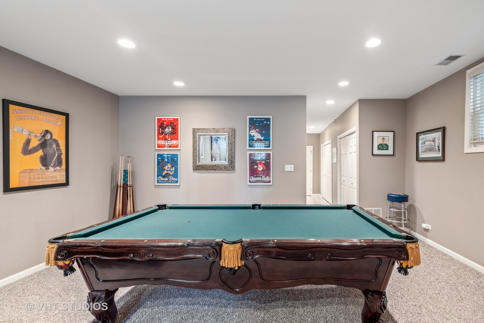 2050 North Racine Avenue, Unit 1 Chicago, IL 60614 - Photo 15 of 25 a room with pool table and windows