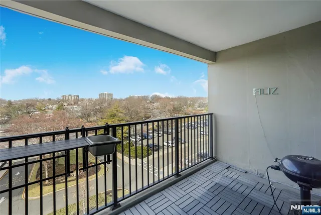 a view of city from a balcony