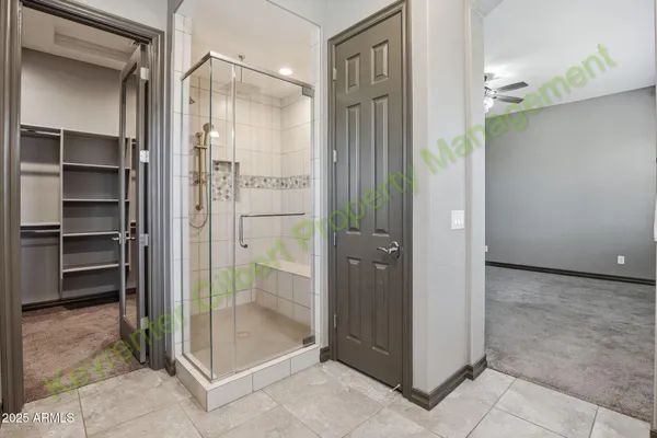 a close view of closet