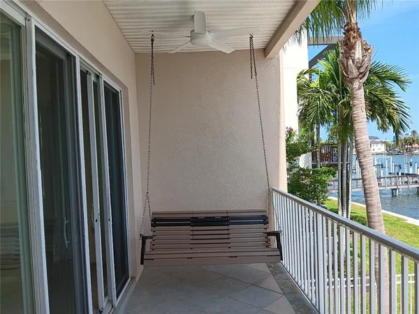 a view of a balcony