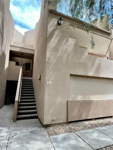 a view of a door of the house