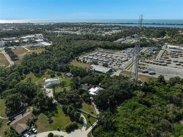 an aerial view of multiple house