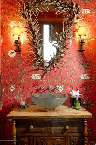 a view of a backyard with a tree