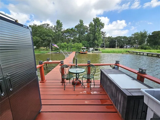 a view of a trees in a park