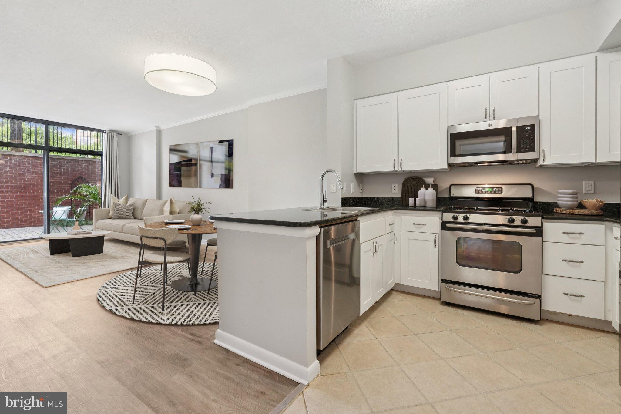 1021 North Garfield Street, Unit B39 Arlington, VA 22201 - Photo 3 of 28 Kitchen & Living Room