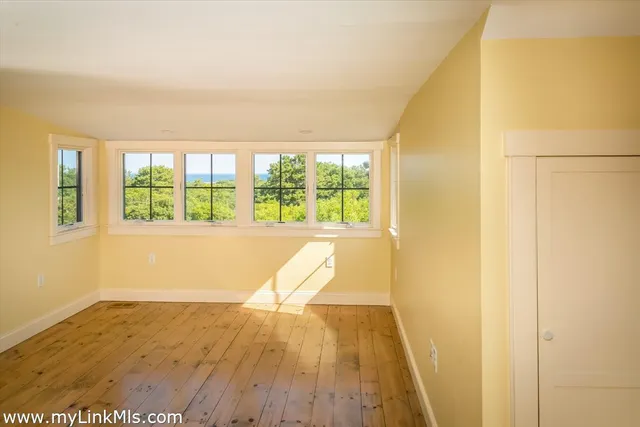 an empty room with a window