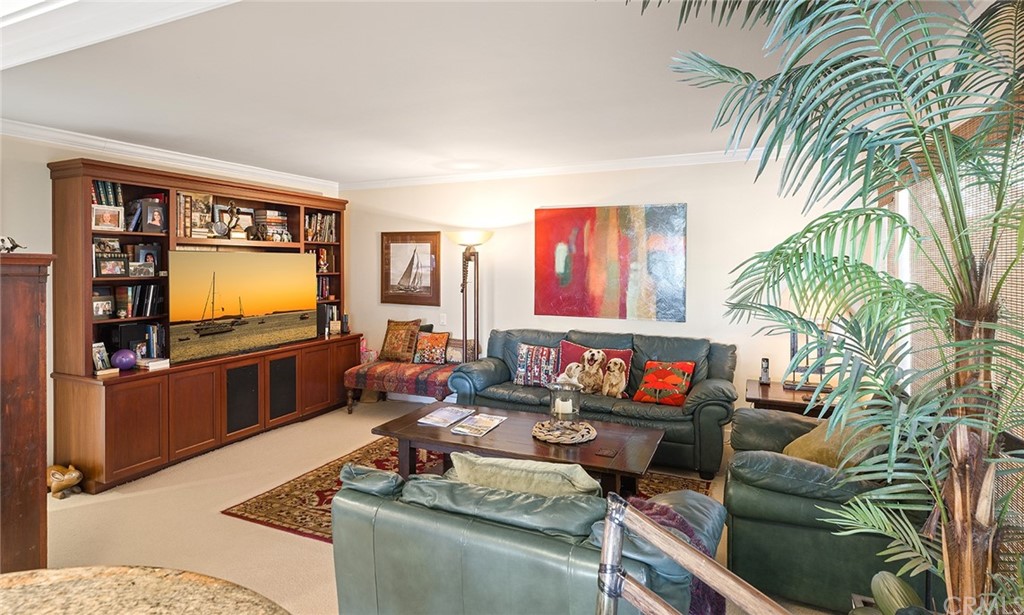7 Beacon Bay Newport Beach, CA 92660 - Photo 36 of 59 a living room with furniture and a flat screen tv