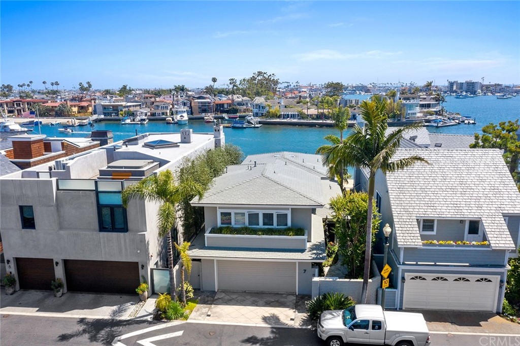 7 Beacon Bay Newport Beach, CA 92660 - Photo 56 of 59 a aerial view of a house with a garden